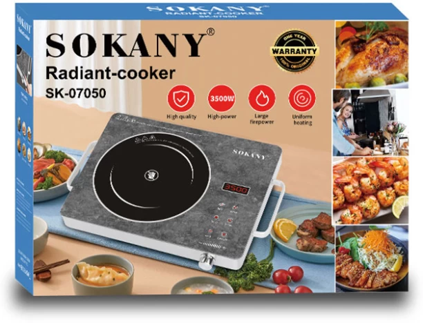 Sokany 3500W high-power RADIANT-COOKER with Uniform Heating Radiant Cooktop