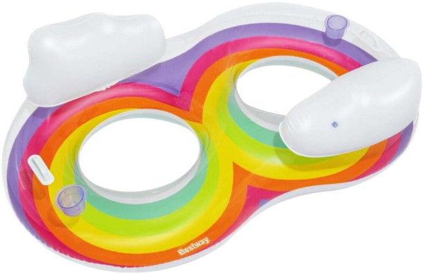 Bestway 1.86X1.16m Rainbow Dreams Double Inflatable Swimming Safety Tube
