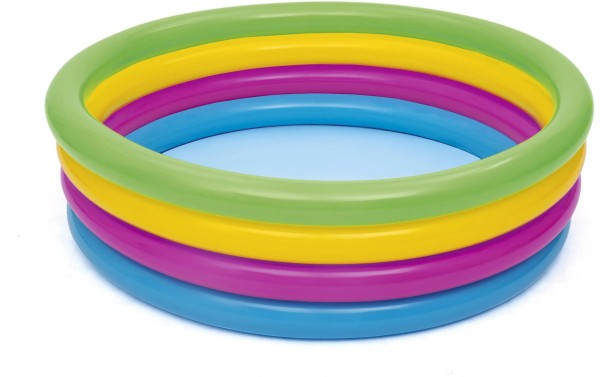 Bestway Inflatable 4-ring rainbow Swimming Pool For Kids Inflatable Swimming Pool