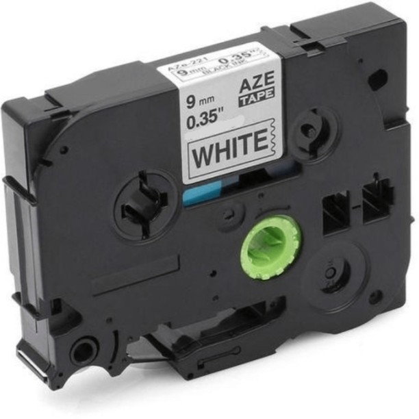 Compatible Brother Compatible TZe221 Labelling 9mm x 8m Black on White Tape Black Ink Cartridge