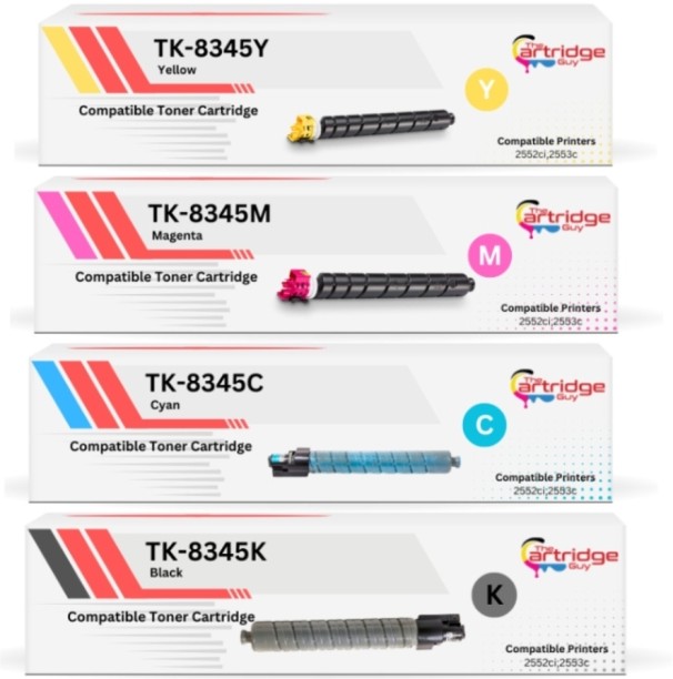 The Cartridge Guy Kyocera TK-8345 Multipack Compatible For Kyocera Mita TASKalfa 2552ci, 2553ci Printer The Cartridge Guy Black and Tri Colour Combo Pack Ink Toner