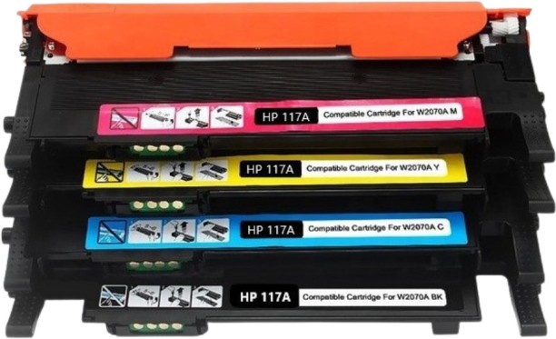 hp 117A Generic toner MFP 178nw, MFP 179fnw- Print Inventory Black and Tri Colour Combo Pack Ink Toner