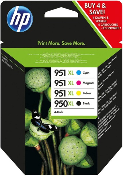 HP 951XL Black and Tri Colour Combo Pack Ink Cartridge
