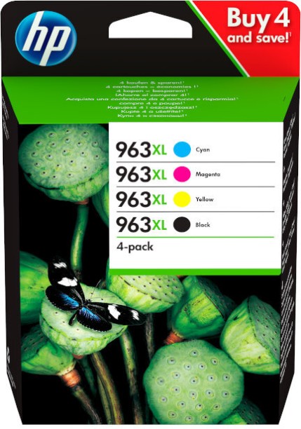HP 963XL Original Black and Tri Colour Combo Pack Ink Cartridge