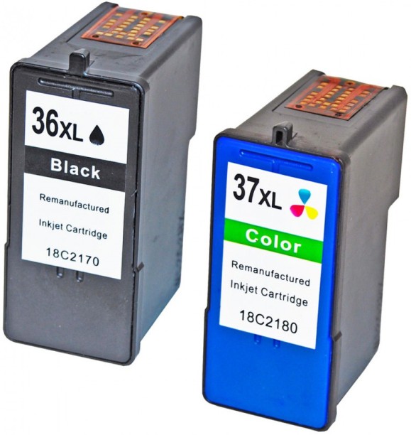 Lexmark 36XL/37XL Generic Black and Tri Colour Combo Pack Ink Cartridge