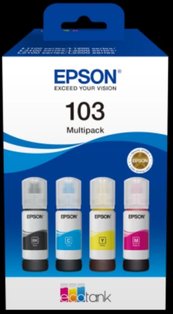 Epson 103 Original Black and Tri Colour Combo Pack Ink Bottle