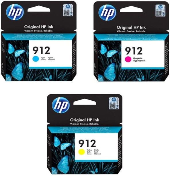 HP 912 - 3 Pack - Cyan, Magenta, Yellow Ink Cartridge