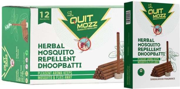 QuitMozz 100% Natural Mosquito & Fly Repellent 120 Dhoopsticks Stick