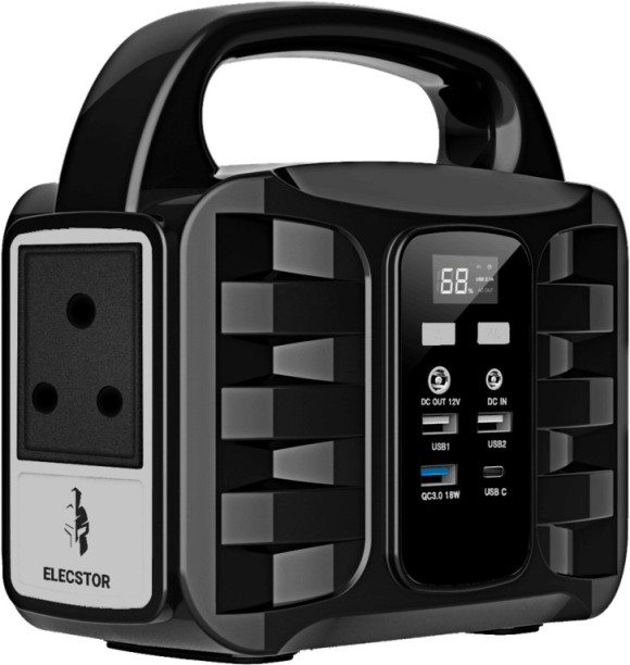 Elecstor 100W Portable Power Station 42000mAh - 155WH - Black Modified Sine Wave Inverter