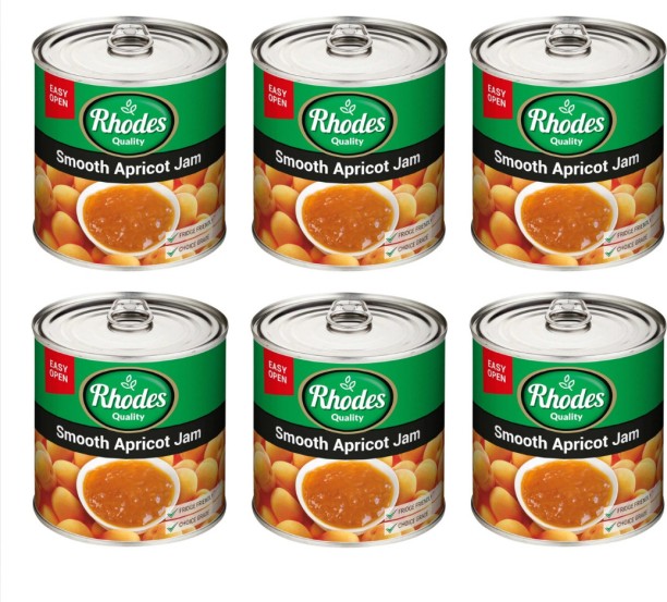 Rhodes Smooth Apricot Jam – 6 x 900g Tins 900 g