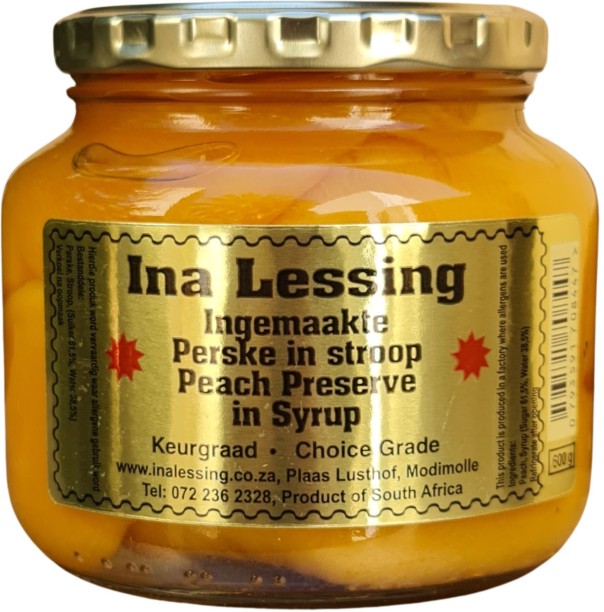 Ina Lessing Konfyte Peach Preserves 500ml 500 ml