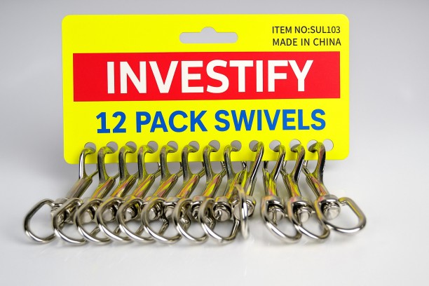 Investify Key Ring Snap Swivel Typer 8.5cm Bulk pack of 12 Key Chain