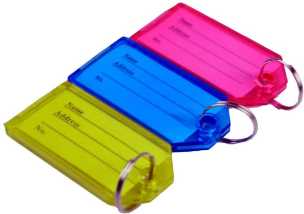Investify Acrylic Name Tag Key Ring Key Chain