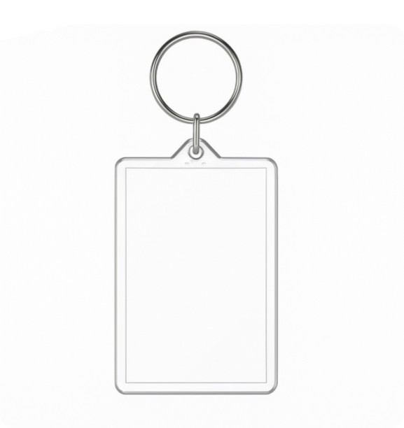 Investify Acrylic Photo Key Ring Blank 36mm x62mm Key Chain