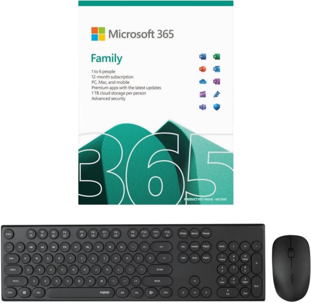 Microsoft Family and Rapoo Keyboard Bundle
