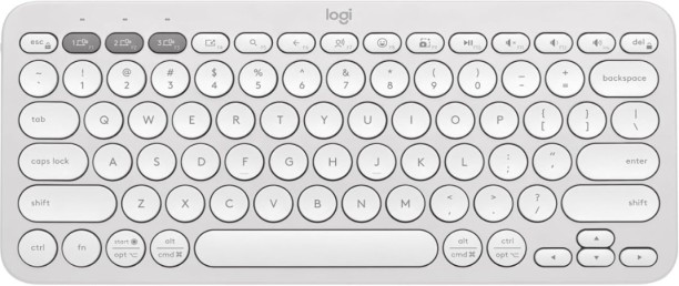 Logitech Pebble 2 Wireless Keyboard and Mouse Combo Set, Tonal White Desktop Keyboard