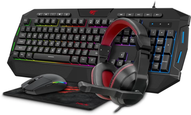 Havit KB501CM Gaming Keyboard, Headphones, Mouse & Mousepad Combo Gaming Keyboard