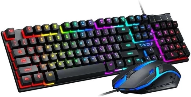 T-Wolf F200 Gaming Mechanical Keyboard and Mouse Gaming Keyboard