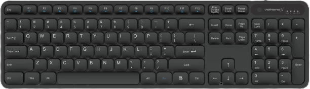 VolkanoX Wireless Rechargeable Keyboard & Mouse Combo - Garnet Series - Black Multi-device Keyboard