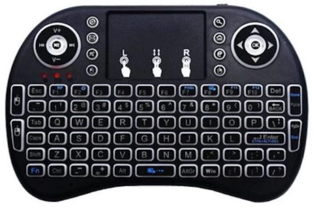 Andowl Mini Wireless Keyboard - Backlit Multimedia Remote with Touchpad ZAR64 Multi-device Keyboard