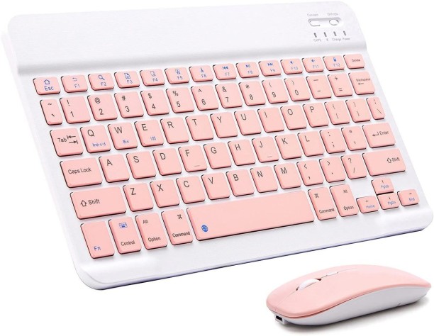 jozi trade Ultra-Slim Wireless Keyboard and Mouse Combo Rechargeable Portable (B4706) Tablet Keyboard