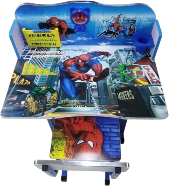 Generic Spiderman Kids Study Chair And Metal Study Table