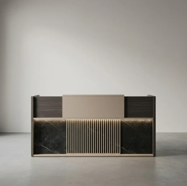 KC Furn Bitman Reception Desk 2.0 Engineered Wood Study Table