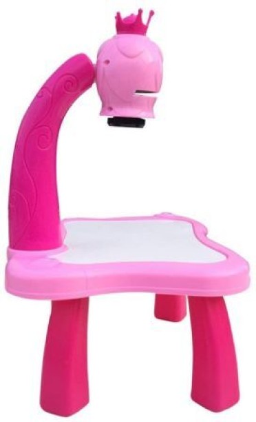 Phronex Kids Painting Learning Desk with Smart Projector Light Music Toy Plastic Activity Table