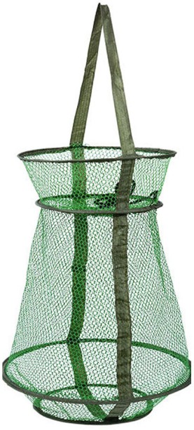 ALANES Fishing Net Mesh Collapsible Fish Cage Fishing Basket Foldable Fishing Trap Fishing Kit