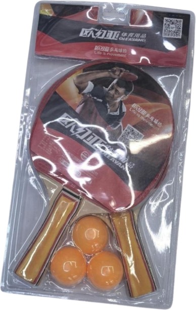 Oleayang O-Type Professional Table Tennis Set (2 Paddles & 3 Balls) Table Tennis Kit