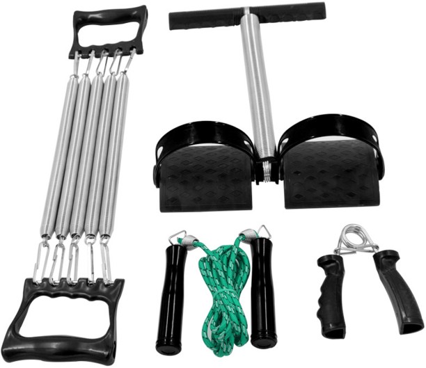 Blue Carbon Portable Fitness Set of 4 including Tummy Trimmer and Chest Expander Gym & Fitness Kit