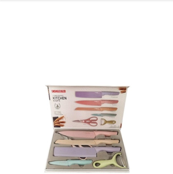 EVDRTVERH 6 Piece Plastic Bread, Chefs, Cleaver, Paring, Peeling 6