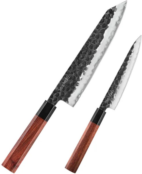 Soshida 2 Piece Stainless Steel Chefs Japanese Puro Knife Set