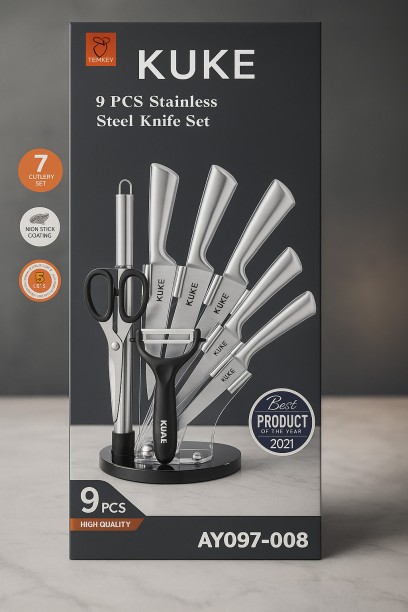 KUKE 1 Piece Stainless Steel Peeling, Cleaver, Chefs, Bread, Utility, Paring OI89807