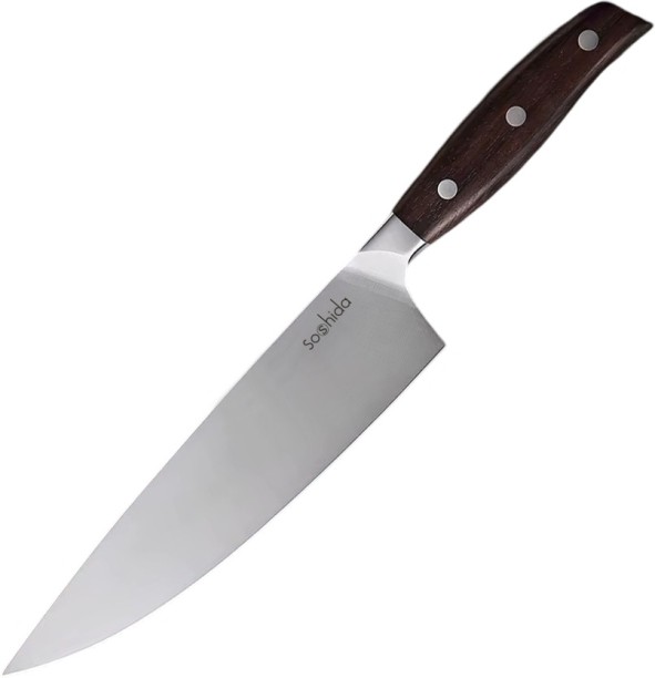 Soshida 1 Piece Steel Chefs B-30 8" Chef Knife