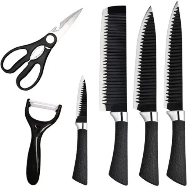Home Essential Steel Knife, Scissor, Peeler Kitchen Tool Set
