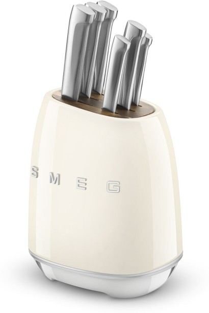 smeg 6 Piece Stainless Steel Vegetable, Utility, Paring, Chefs, Bread, Steak KBSF02CR