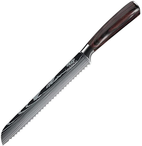Soshida 1 Piece Stainless Steel Chefs 8" Precision Bread Knife