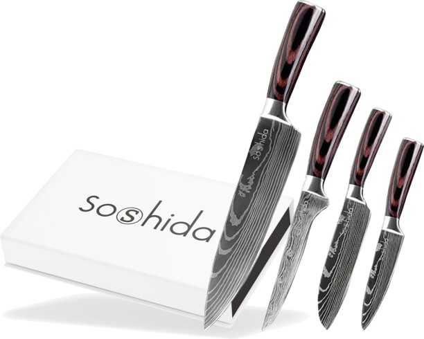 Soshida 4 Piece Stainless Steel Chefs B-N Series Knife Set