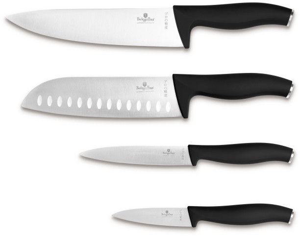 Berlinger Haus 4 Piece Stainless Steel Multipurpose 4-Piece Stainless Steel Knife Set - Black Vintage