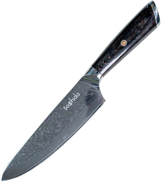 Soshida 1 Piece Stainless Steel Chefs Damascus VG-10 67 Layer 8-inch Knife