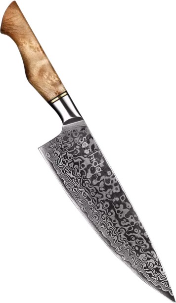 Soshida 1 Piece Stainless Steel Chefs Pro V 8 Inch Damascus Knife