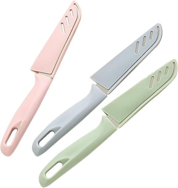 HomewareOnline 3 Piece Stainless Steel, Plastic Peeling Knives Only