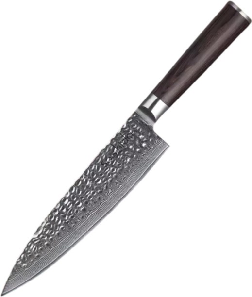 Soshida 1 Piece Steel Chefs Shinguru Damascus 8' Knife