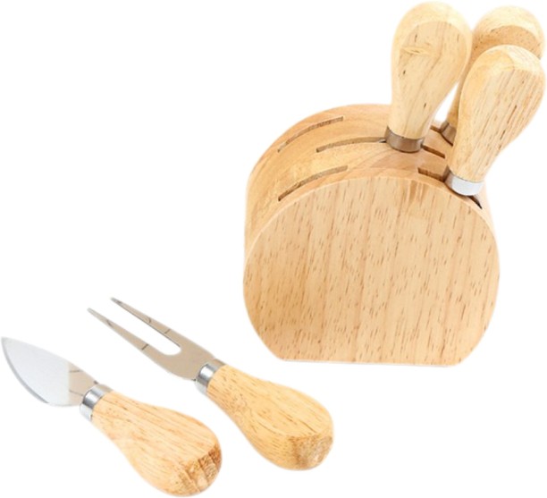 Generic 6 Piece Wood, Stainless Steel Cheese JJR-0676