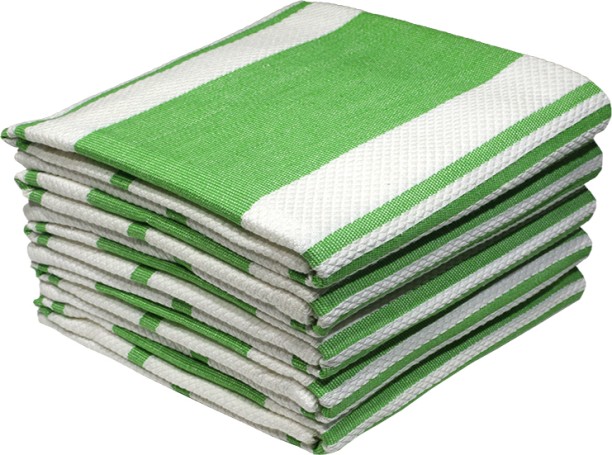 Bunty's Kitchen Towel Kitchen Towel - Design 2439 - 050x069cms - (05 Pc Pack) Green Cloth Napkins