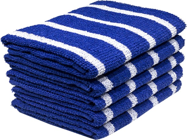 Bunty Kitchen Towel - Design 2454 - 035x061cms - (05 Pc Pack) Royal Blue Cloth Napkins