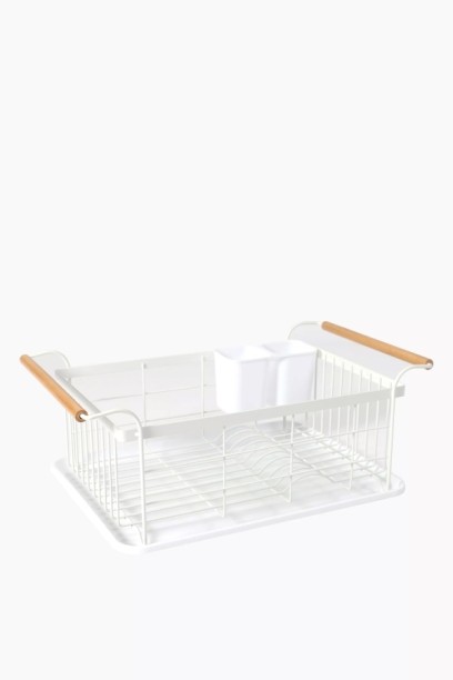 kitchen Harlem Dish Rack With Tray Aluminium Organizer Kitchen Rack
