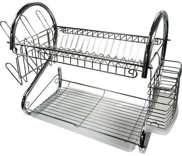 Goodace 2 Layer Dish Drainer Drying Rack For Kitchen Storage Carbon Steel Dish Drainer Kitchen Rack