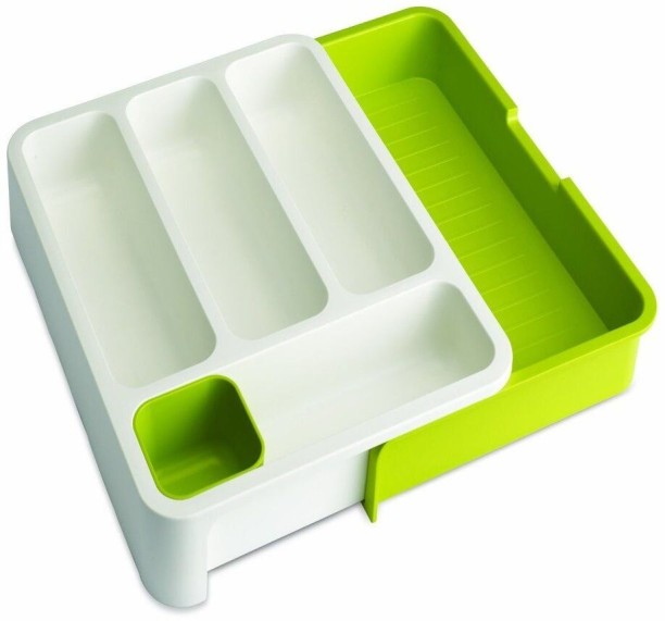 TGT- Expandable Cutlery Tray Organizer Plastic Organizer Kitchen Rack